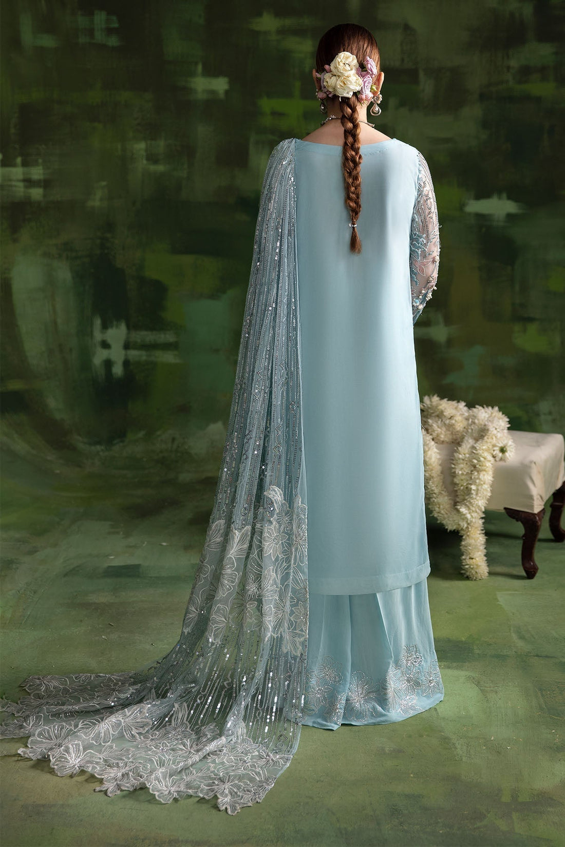 Nureh | Luxury Pret Formals | AQUA MOON - House Of Hania