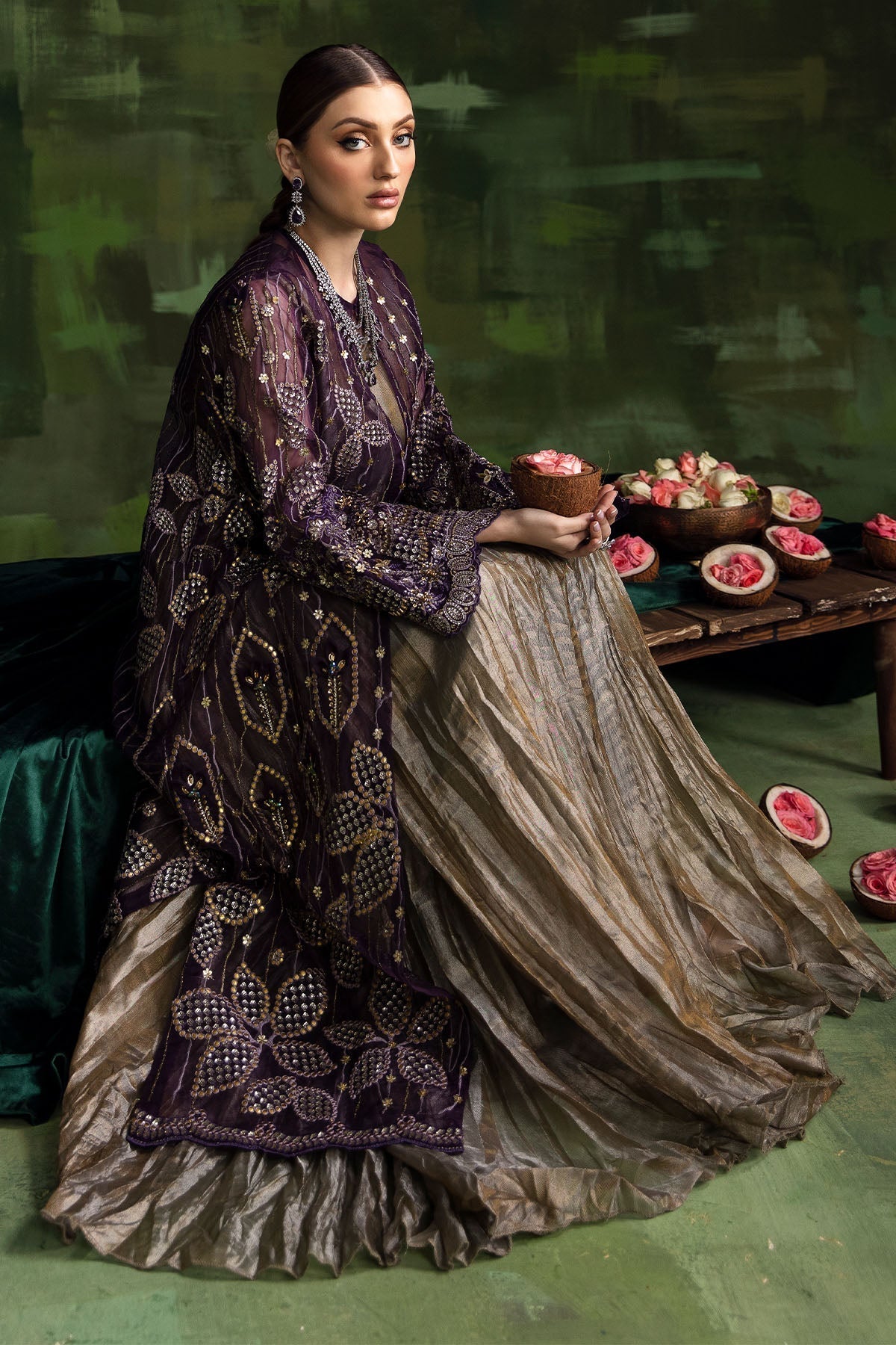 Nureh | Luxury Pret Formals | SEA FLOWER - House Of Hania