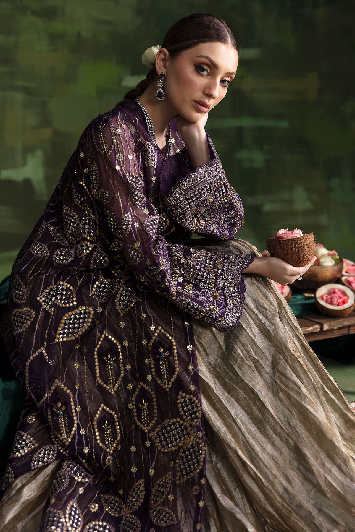 Nureh | Luxury Pret Formals | SEA FLOWER - House Of Hania