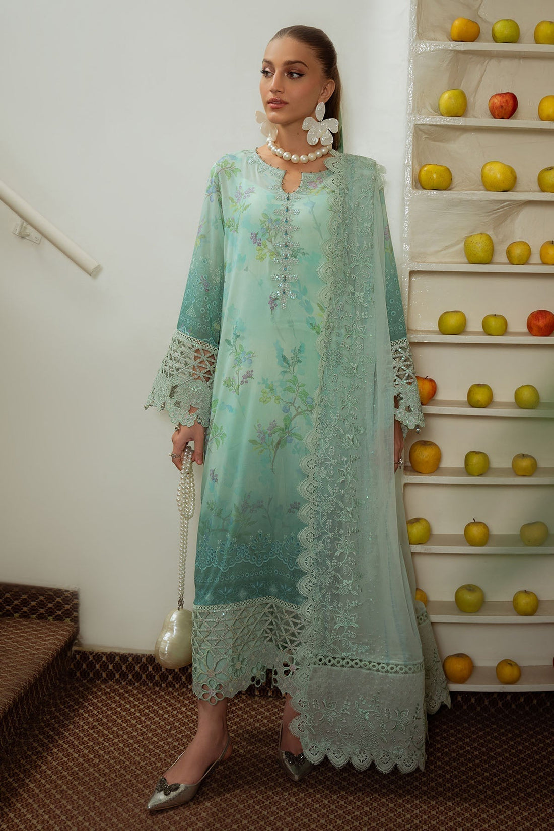 Nureh | Maya Swiss Lawn | NS-150 - House Of Hania