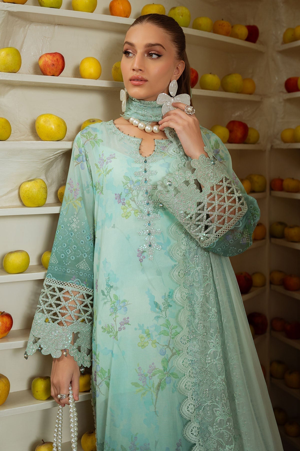 Nureh | Maya Swiss Lawn | NS-150 - House Of Hania
