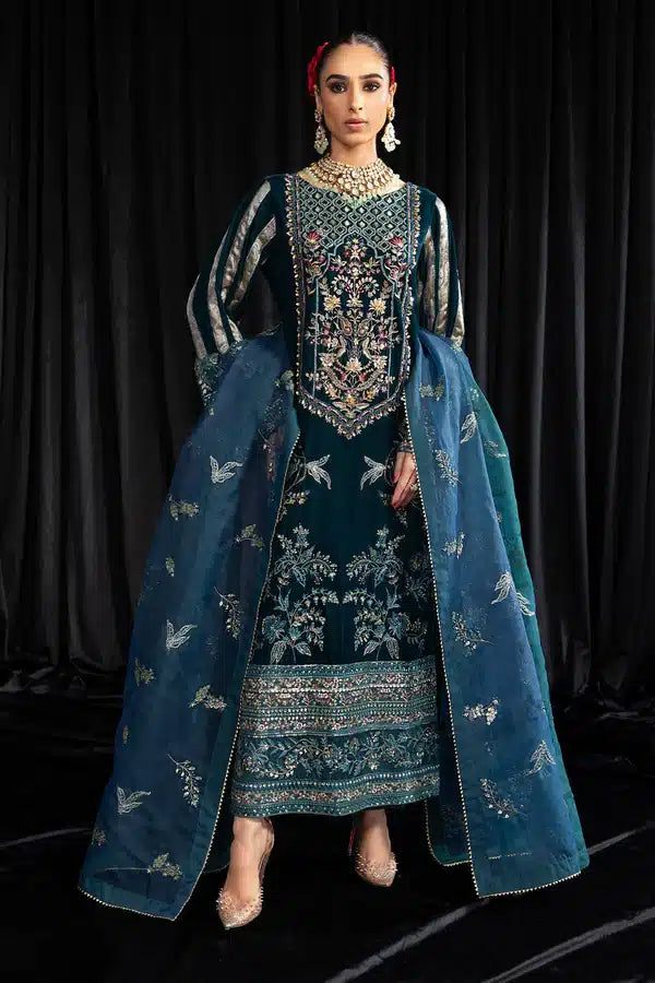 Nureh | Maya Velvet 23 | Lehar - House Of Hania
