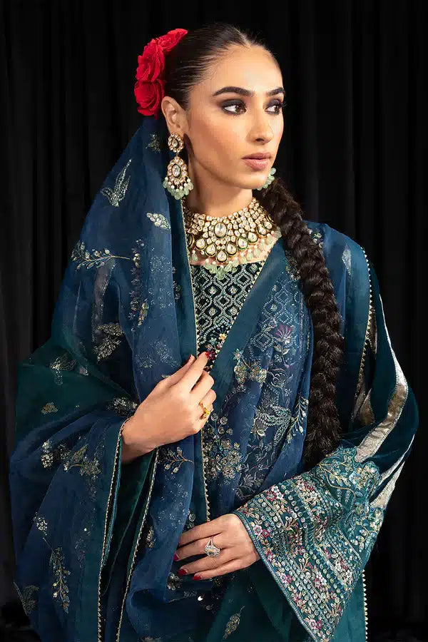 Nureh | Maya Velvet 23 | Lehar - House Of Hania