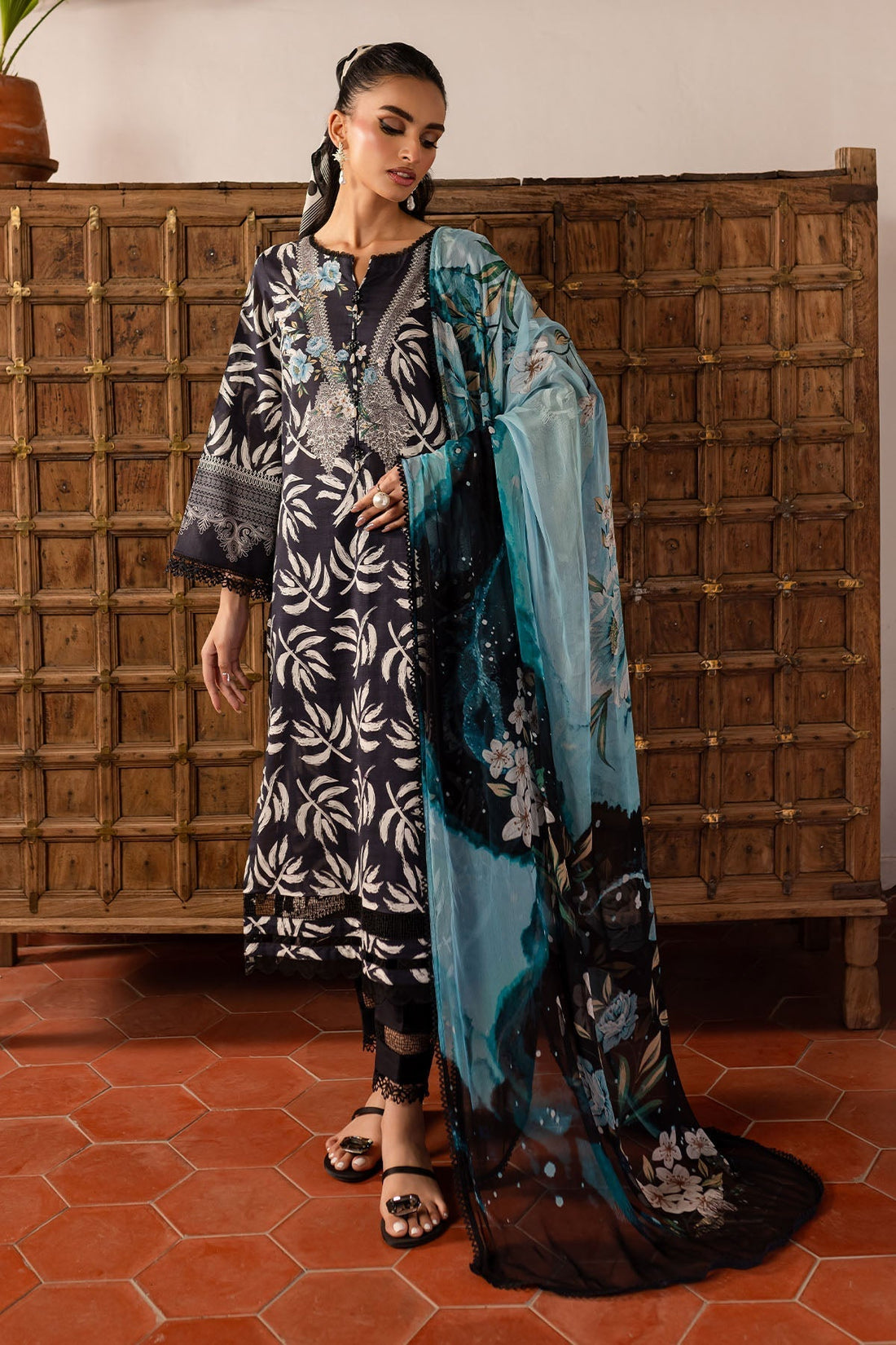 Nureh | Printed Lawn 25 | SP-142 - House Of Hania