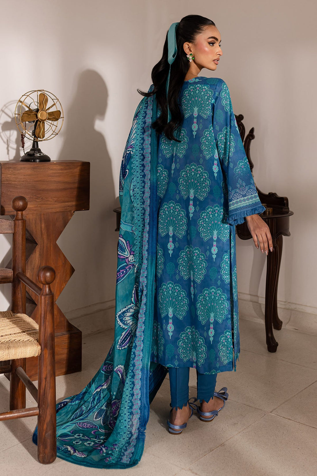 Nureh | Printed Lawn 25 | SP-145 - House Of Hania