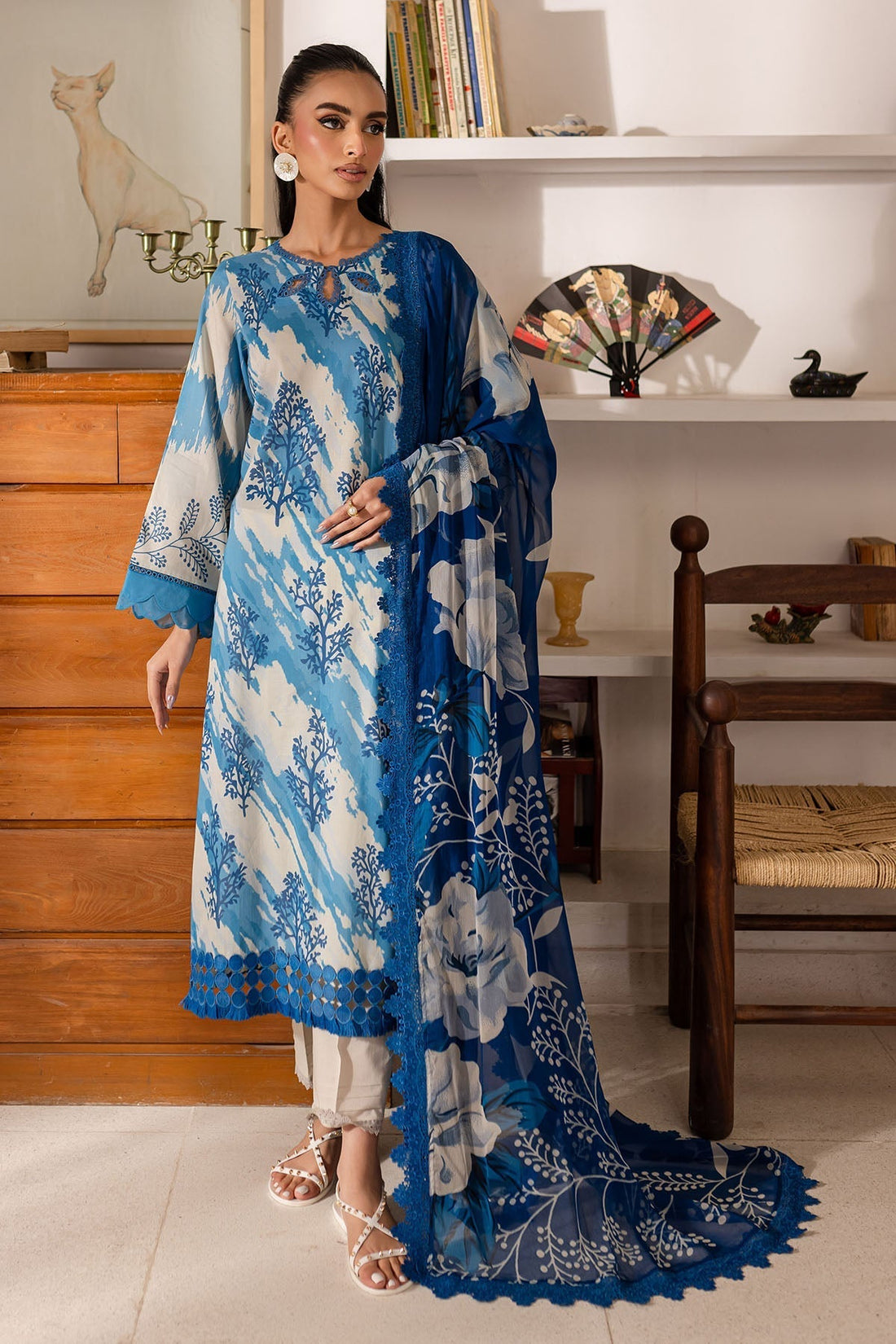Nureh | Printed Lawn 25 | SP-148 - House Of Hania