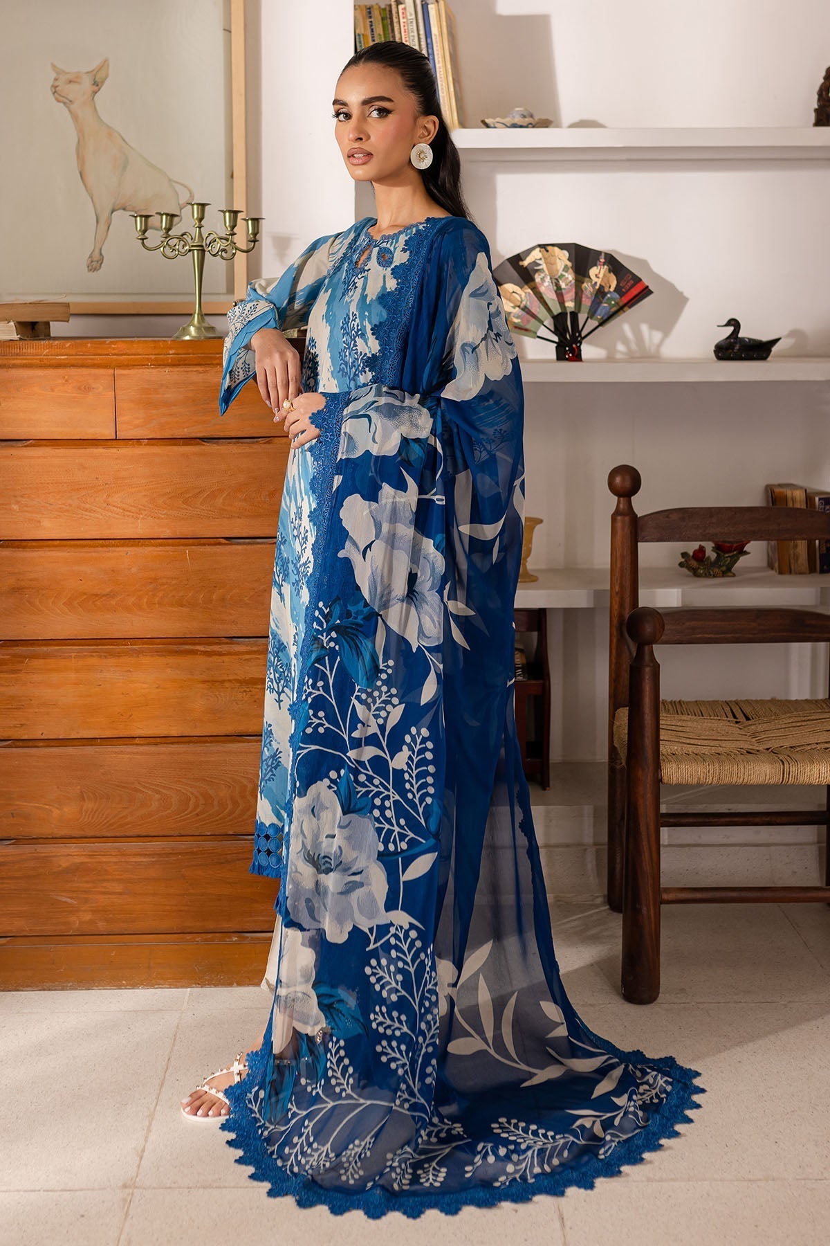 Nureh | Printed Lawn 25 | SP-148 - House Of Hania