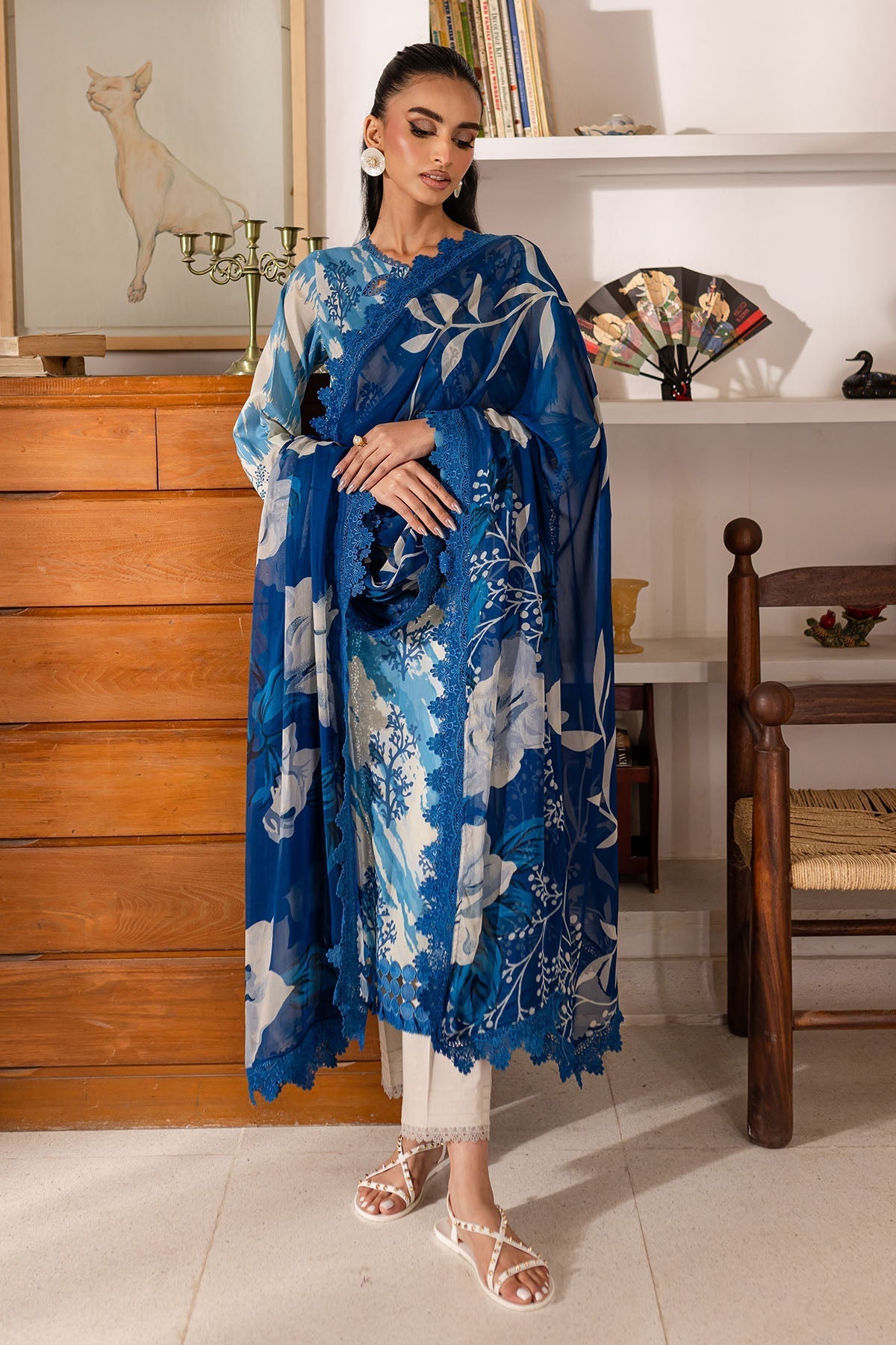 Nureh | Printed Lawn 25 | SP-148 - House Of Hania