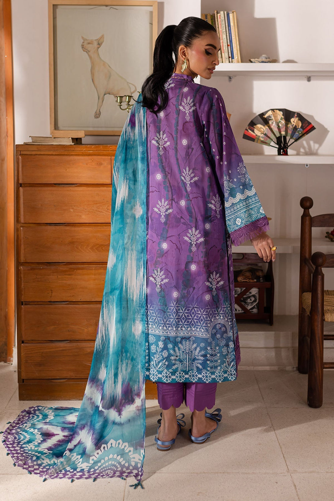 Nureh | Printed Lawn 25 | SP-149 - House Of Hania