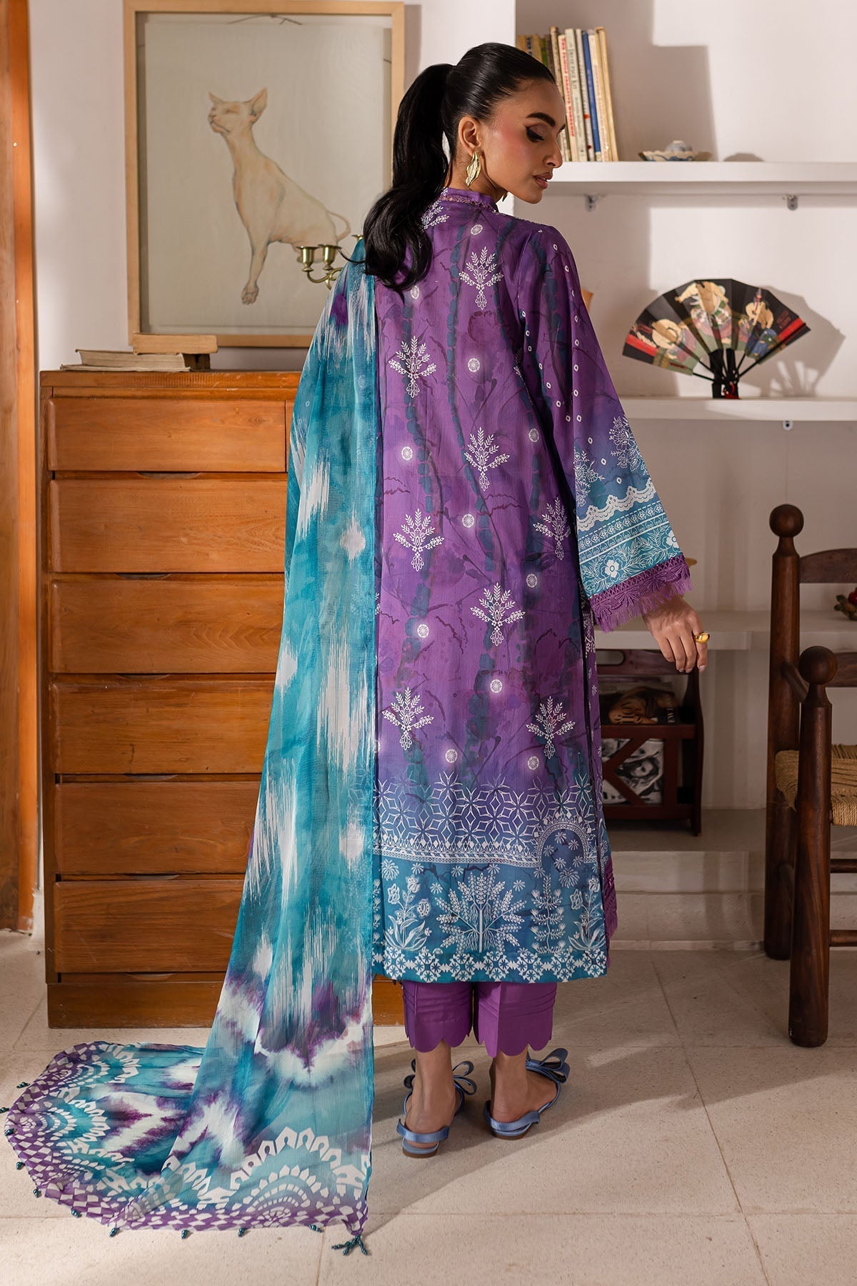 Nureh | Printed Lawn 25 | SP-149 - House Of Hania