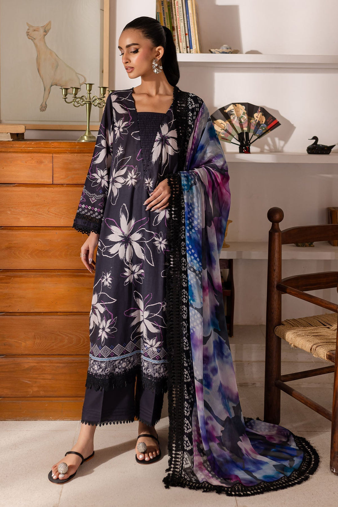 Nureh | Printed Lawn 25 | SP-150 - House Of Hania