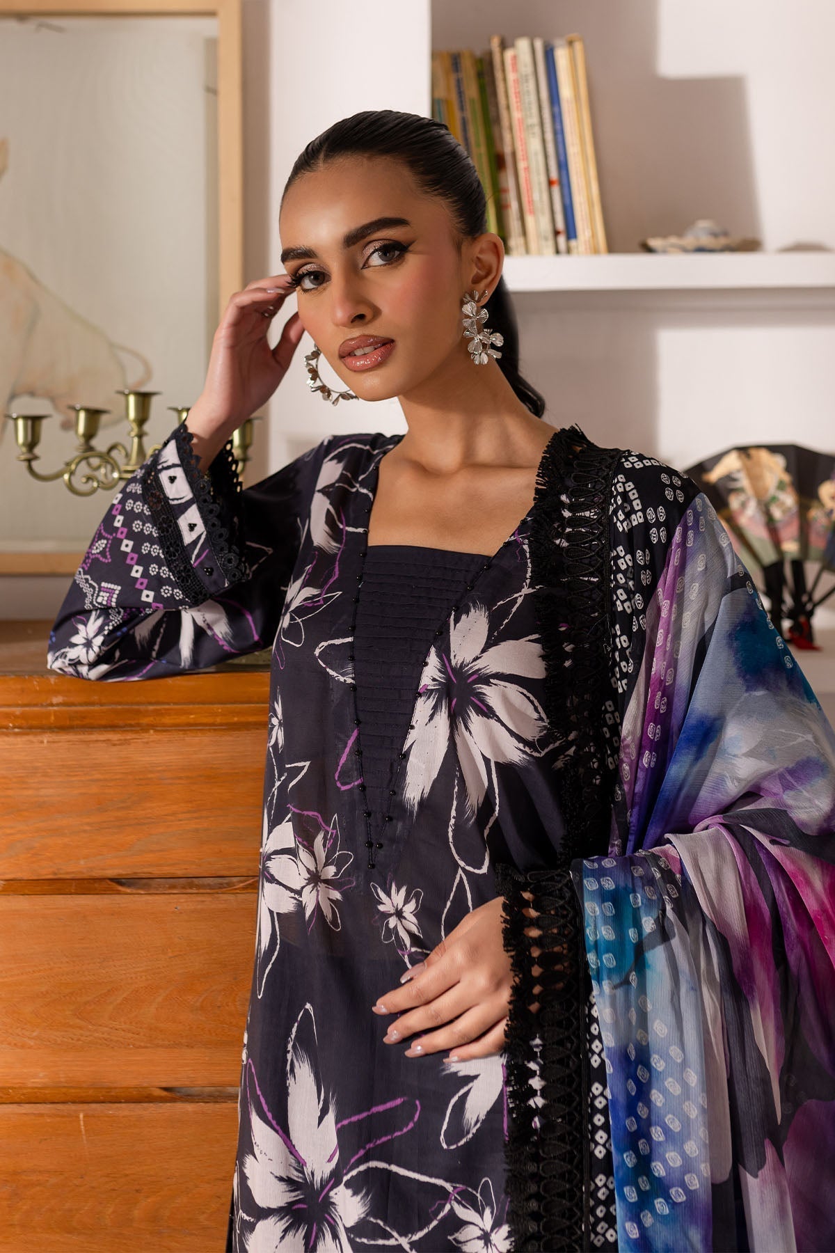 Nureh | Printed Lawn 25 | SP-150 - House Of Hania