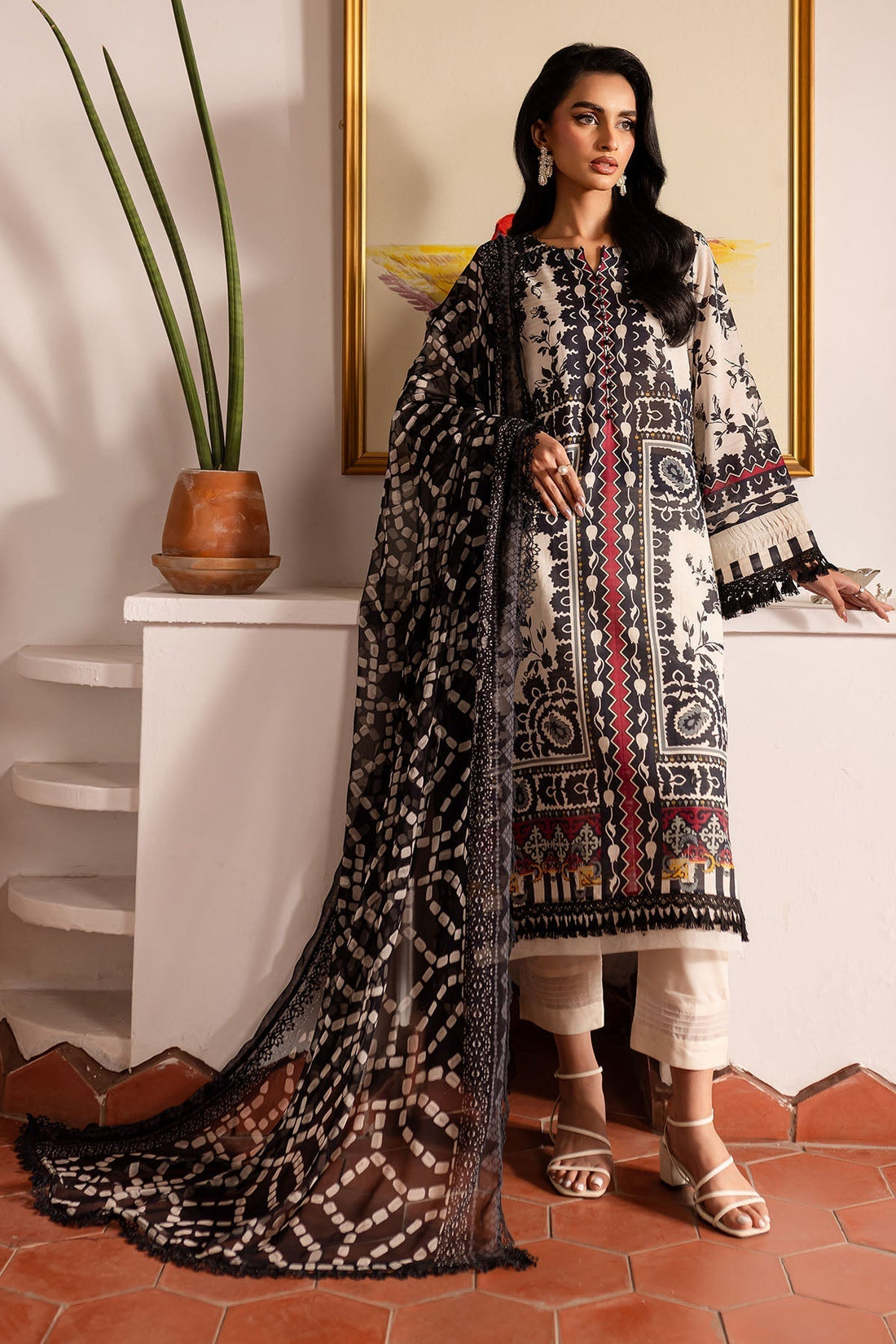 Nureh | Printed lawn 25 | SP-135 - House Of Hania