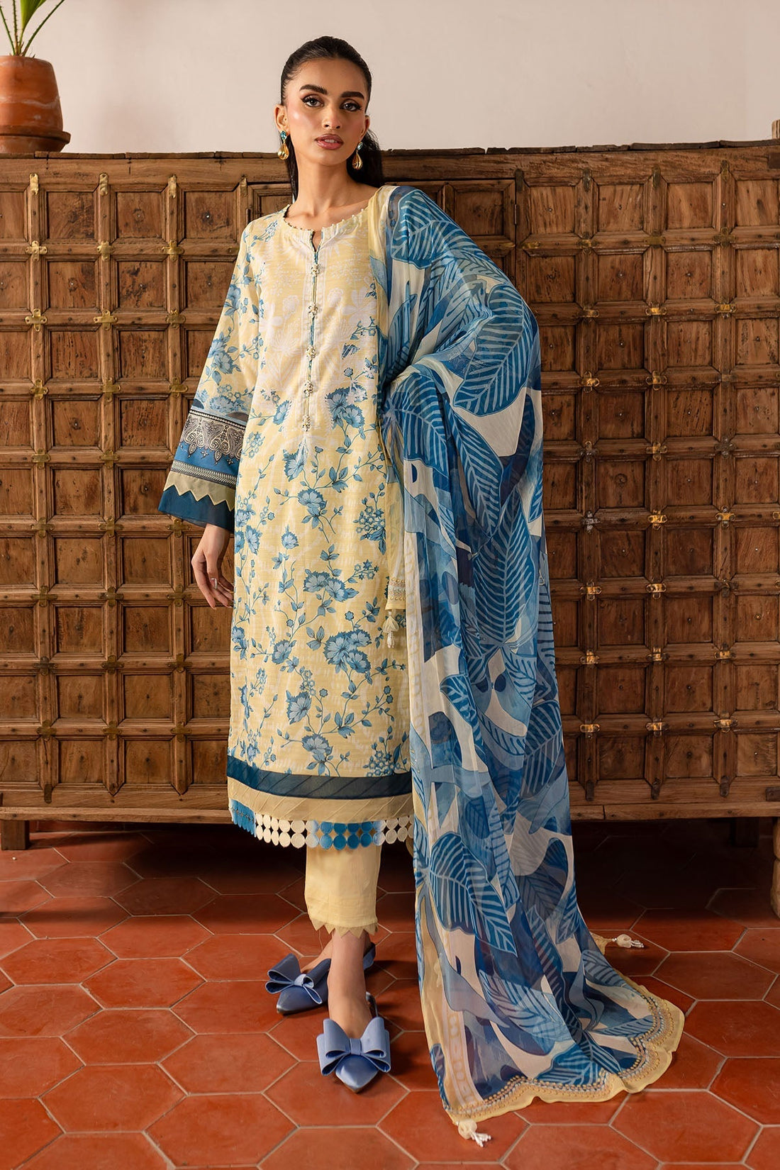 Nureh | Printed lawn 25 | SP-136 - House Of Hania
