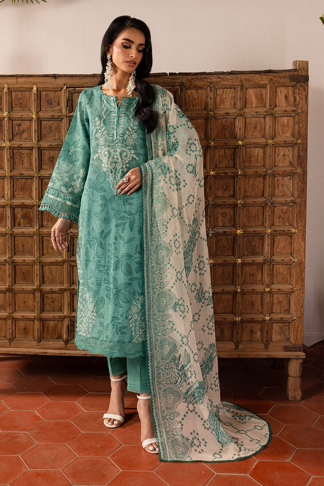 Nureh | Printed lawn 25 | SP-139 - House Of Hania