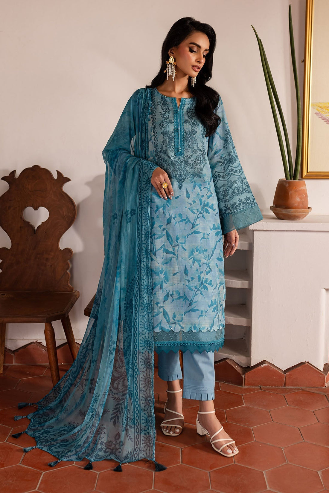 Nureh | Printed lawn 25 | SP-140 - House Of Hania