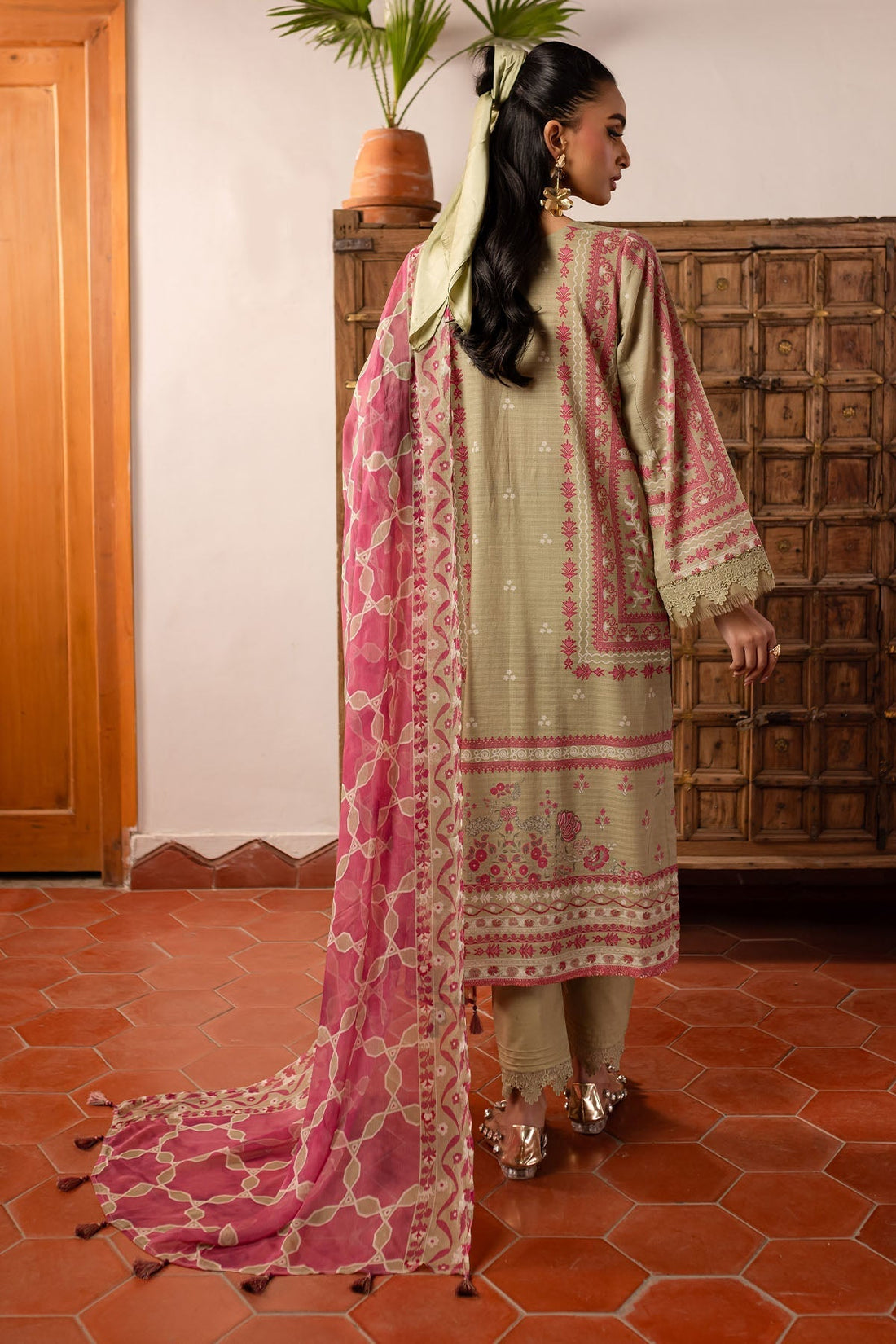 Nureh | Printed lawn 25 | SP-141 - House Of Hania