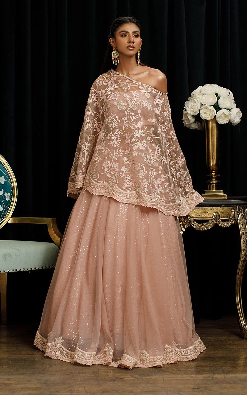 Organza Cape with Skirt - House Of Hania