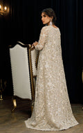 Organza Embroidered Jacket with Maxi - House Of Hania
