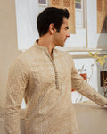 Faiza Saqlain Aksel – Embroidered Organza Kurta (3-Piece) - House Of Hania