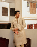Faiza Saqlain Aksel – Embroidered Organza Kurta (3-Piece) - House Of Hania