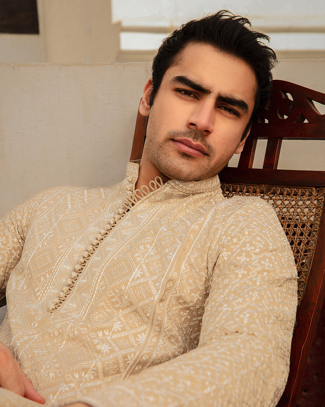 Faiza Saqlain Aksel – Embroidered Organza Kurta (3-Piece) - House Of Hania