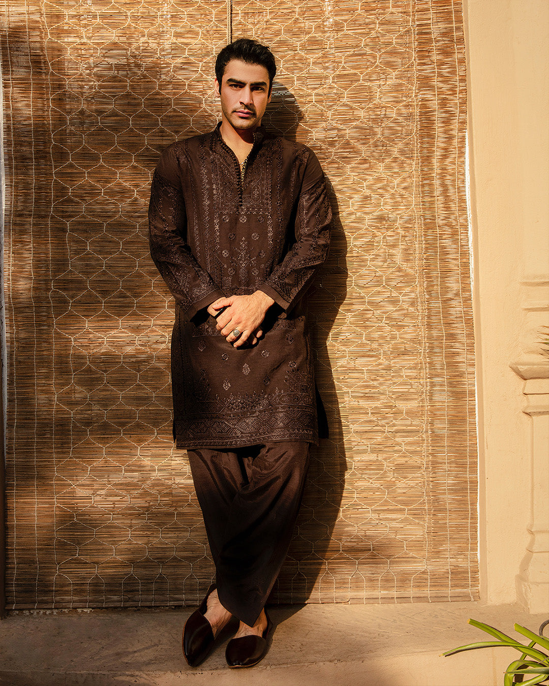 Faiza Saqlain Bijan – Embroidered Organza Kurta (3-Piece) - House Of Hania