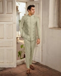 Faiza Saqlain Gazsi – Embroidered Raw Silk Suit (3-Piece) - House Of Hania