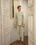 Faiza Saqlain Gazsi – Embroidered Raw Silk Suit (3-Piece) - House Of Hania