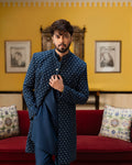 Faiza Saqlain Safiy – Embroidered Raw Silk Kurta (3-Piece) - House Of Hania