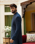Faiza Saqlain Safiy – Embroidered Raw Silk Kurta (3-Piece) - House Of Hania