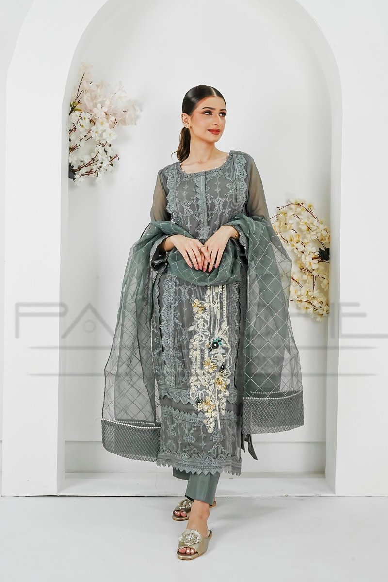Panache | Pret | Charcoal Charm - House Of Hania