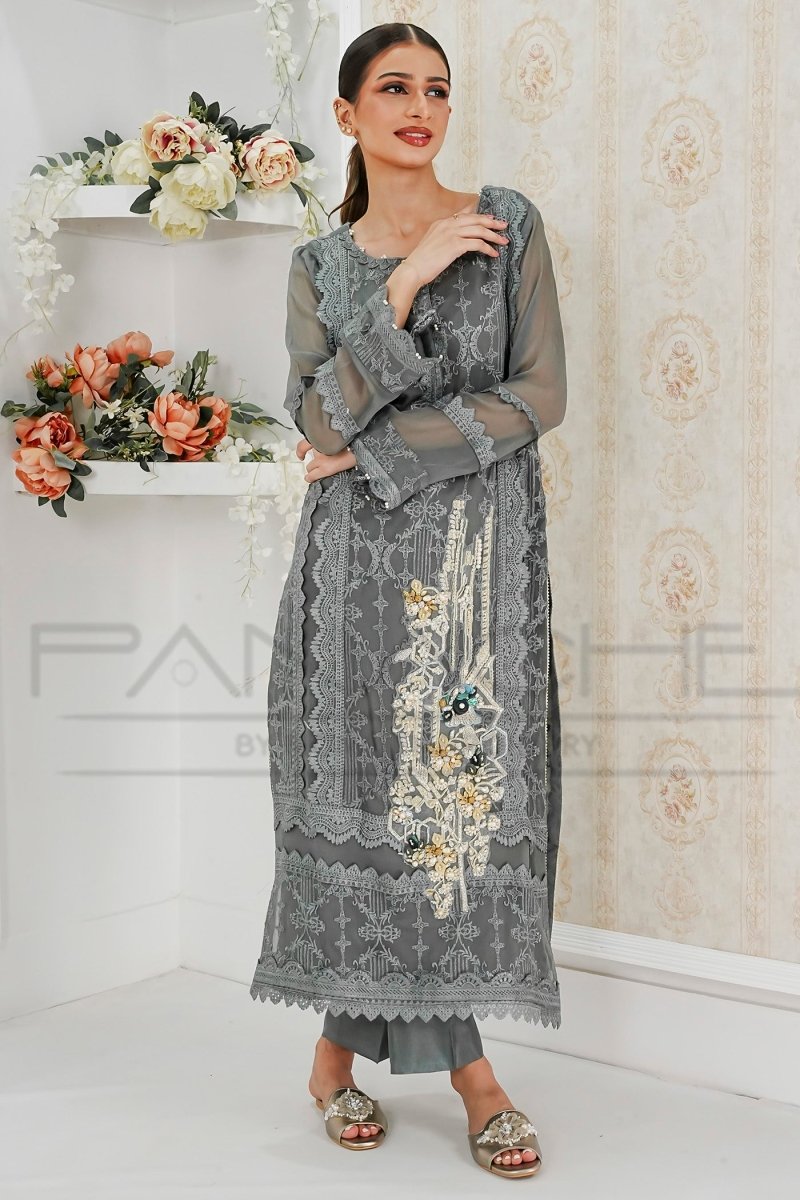Panache | Pret | Charcoal Charm - House Of Hania