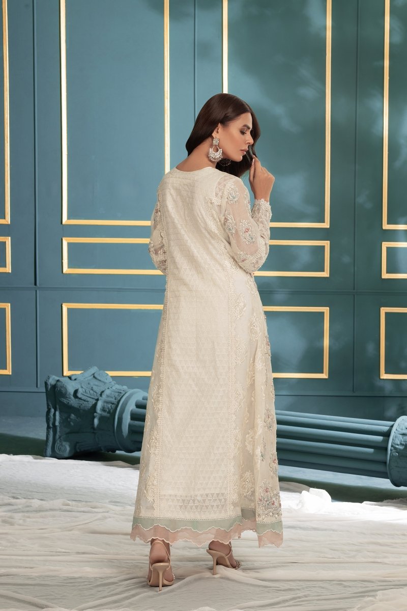 Panache | Pret | Roseate Elegance (Off White) - House Of Hania