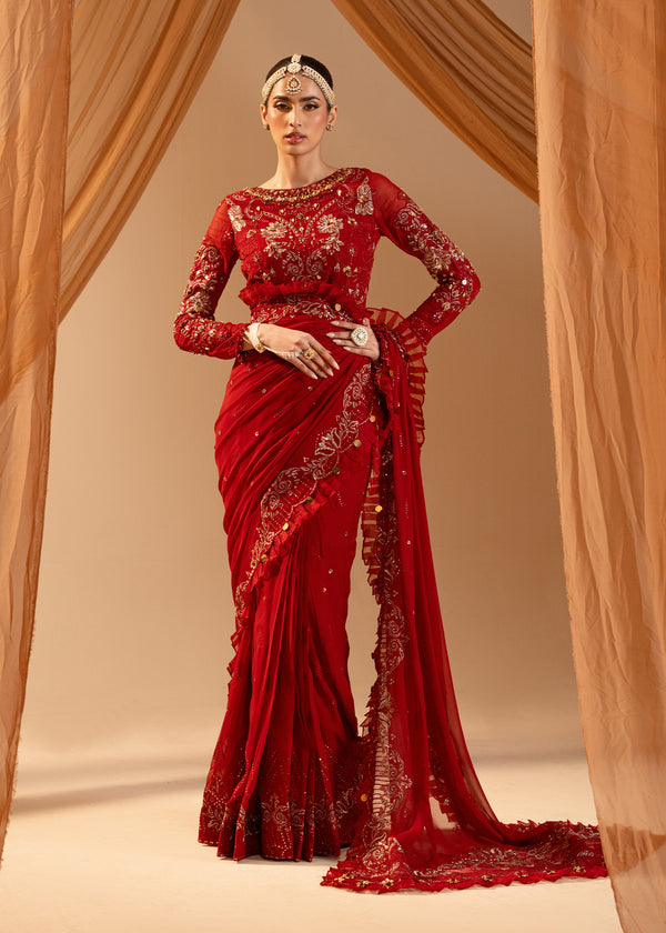 Paras by Pasha | Noor -e- Jahan Saree Collection | Laal-e-Jahan - House Of Hania