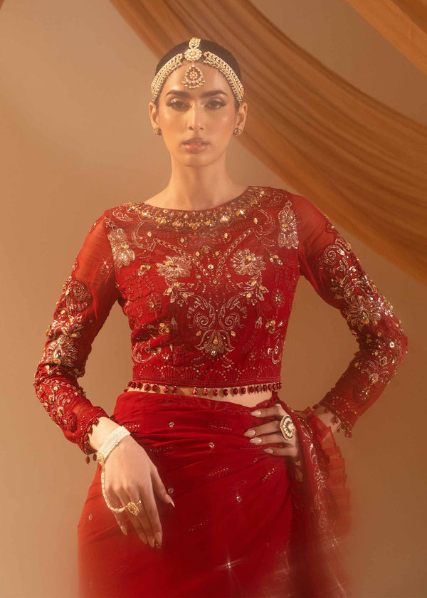 Paras by Pasha | Noor -e- Jahan Saree Collection | Laal-e-Jahan - House Of Hania