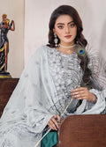 Pareesha by Humdum Embroidered Chiffon 3Pc Suit PS-05 - House Of Hania