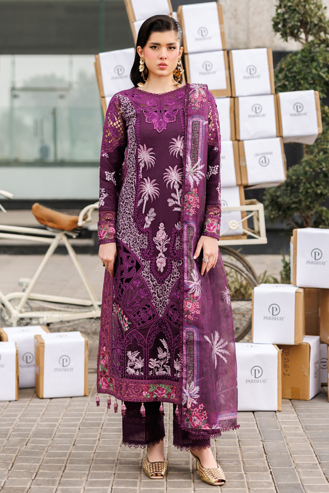 Parishay | Monaco Luxury Lawn 2026 | MN-12 | 3 PC LAWN - House Of Hania