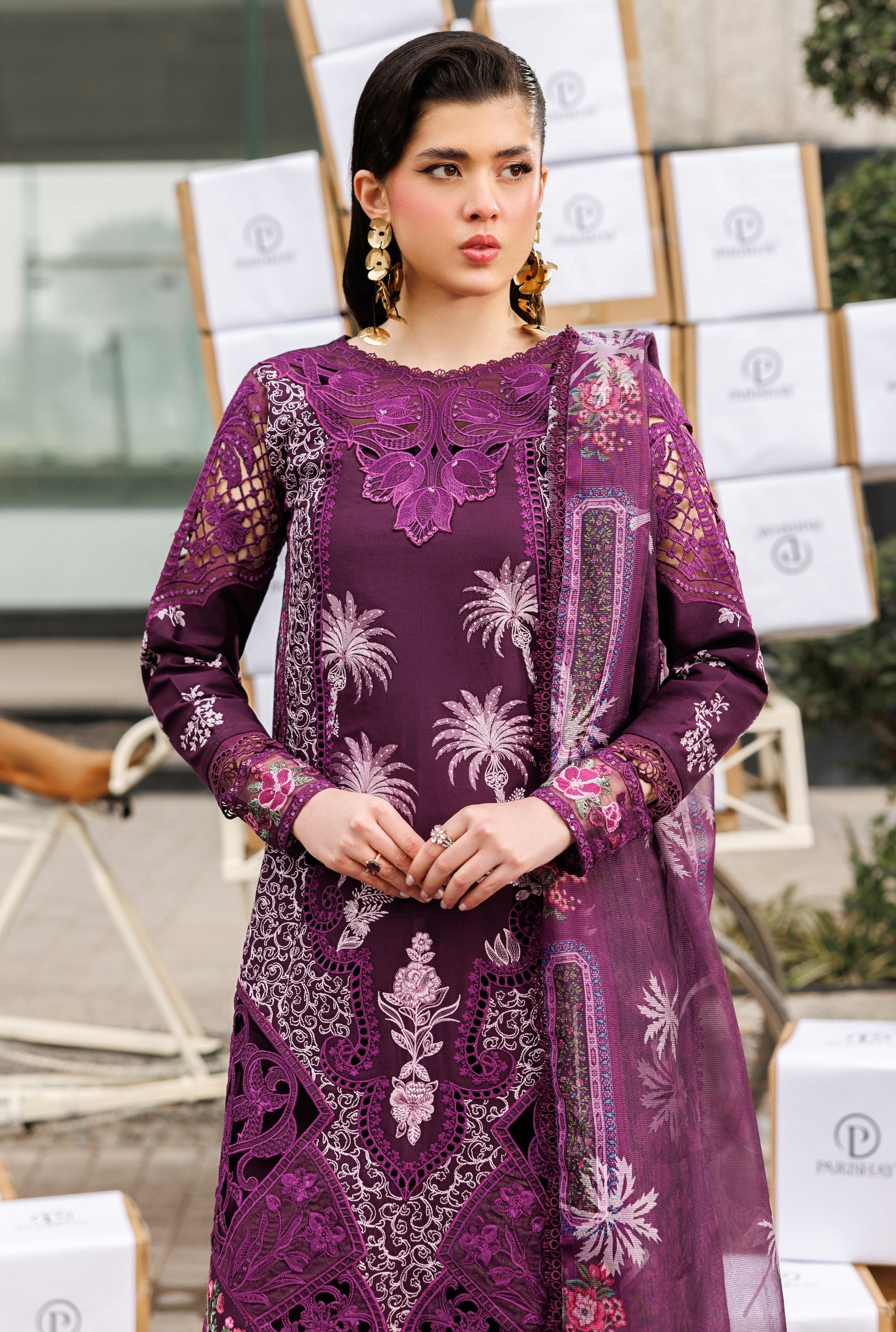 Parishay | Monaco Luxury Lawn 2026 | MN-12 | 3 PC LAWN - House Of Hania