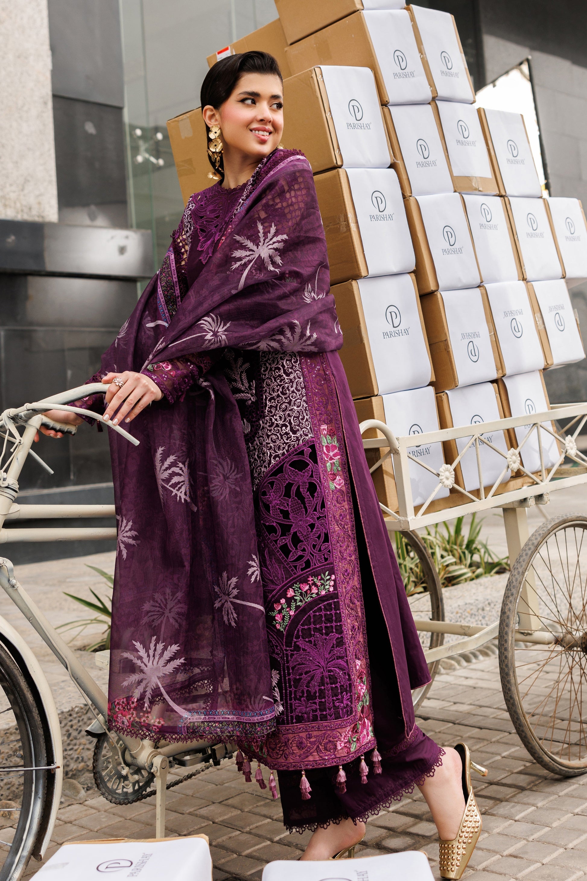 Parishay | Monaco Luxury Lawn 2026 | MN-12 | 3 PC LAWN - House Of Hania
