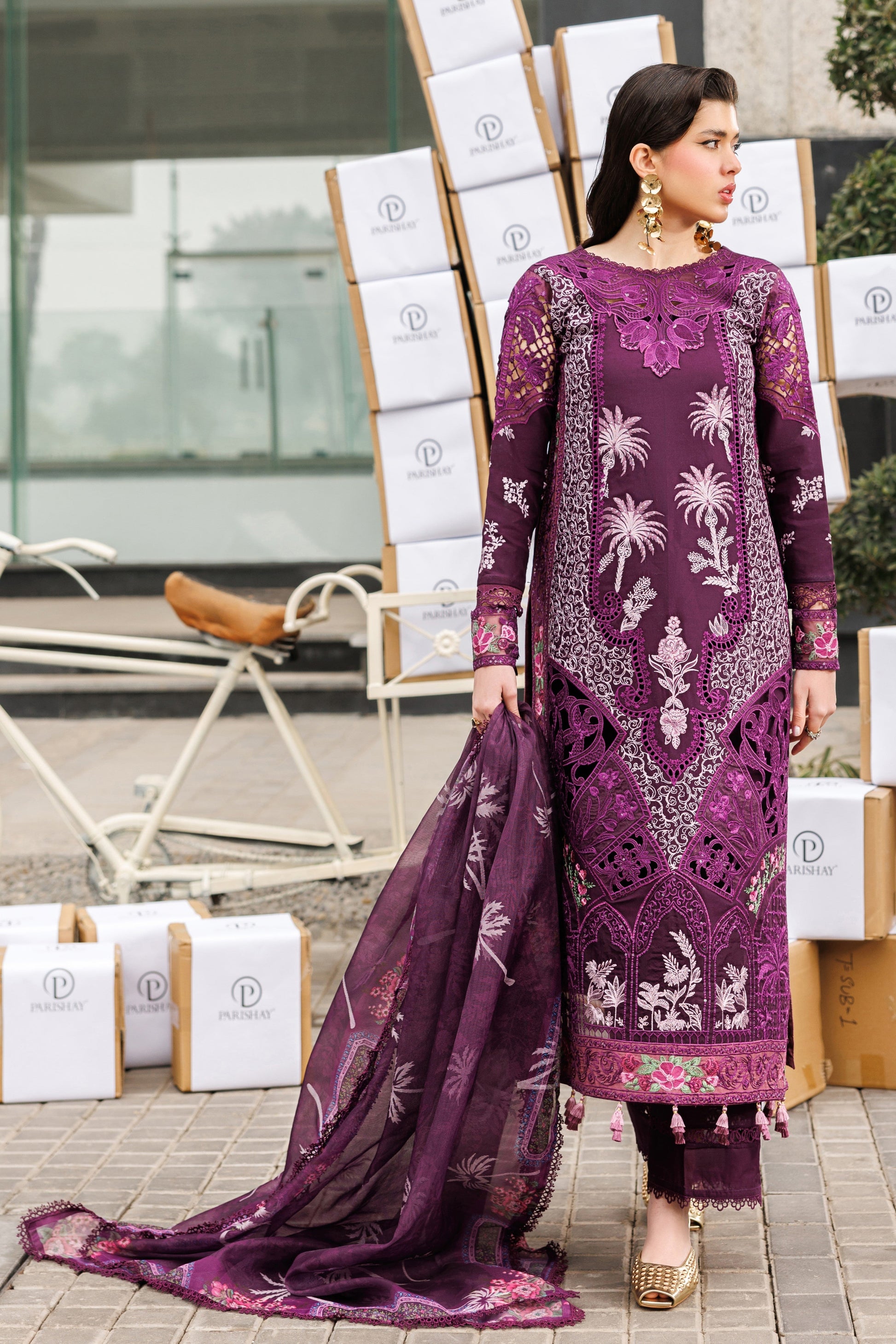 Parishay | Monaco Luxury Lawn 2026 | MN-12 | 3 PC LAWN - House Of Hania