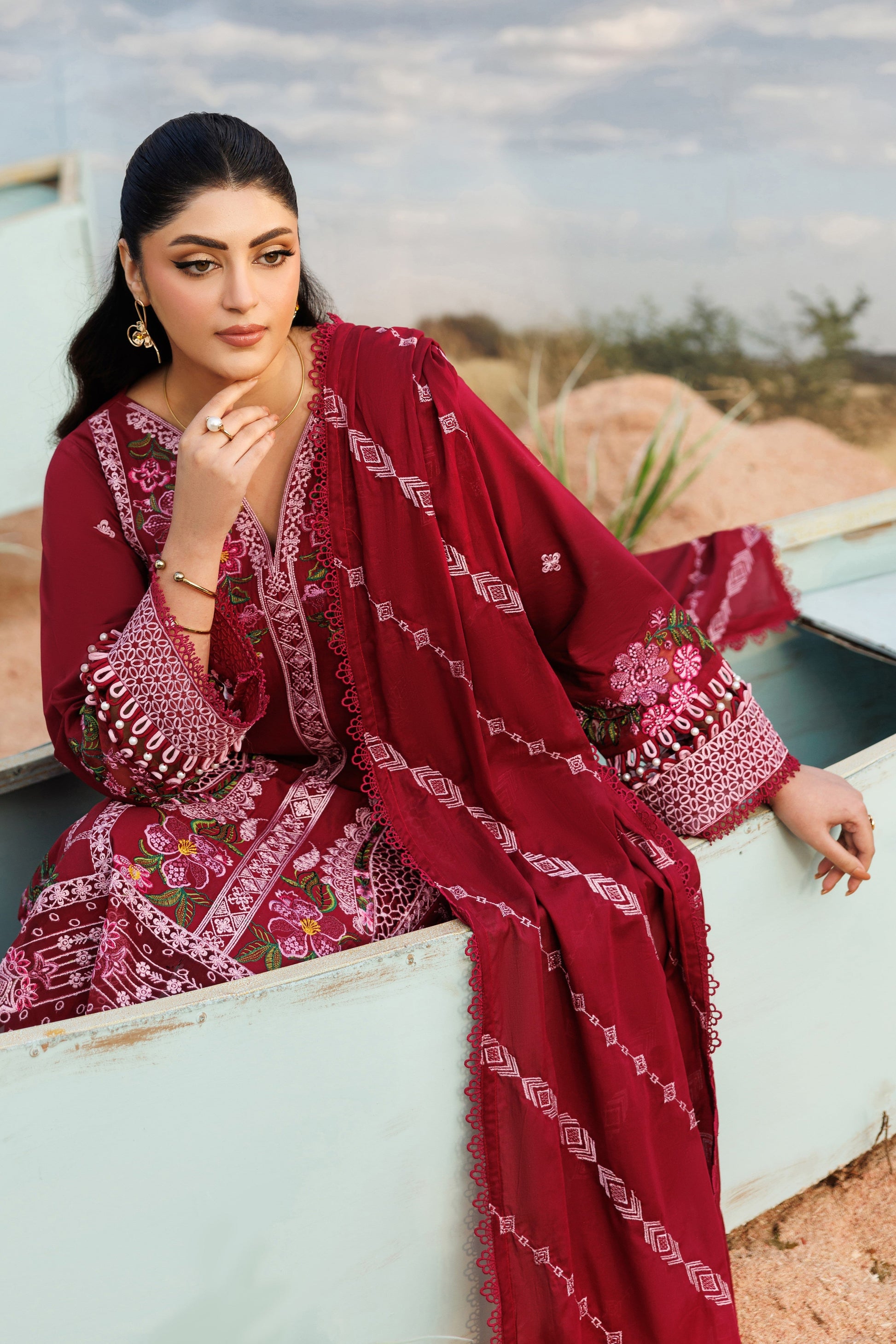 Parishay | Shangrila Lawn Vol 2 | ANG-05 | 3 PC LAWN - House Of Hania