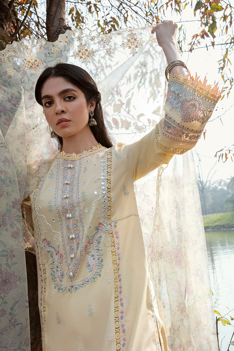 QALAMKAR QLINE-AK-02 VIDA-LAWN COLLECTION'23 - House Of Hania