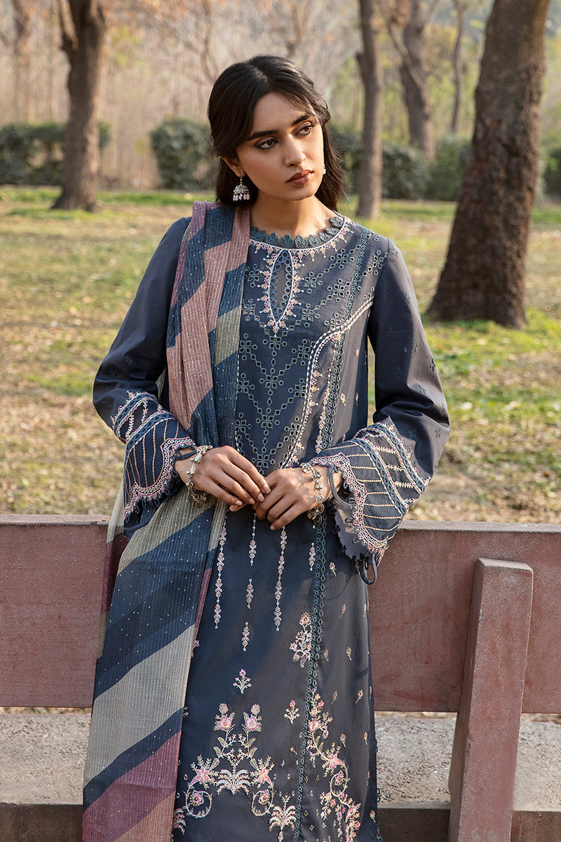 QALAMKAR QLINE-AK-15 SAFLIENI-LAWN COLLECTION'23 - House Of Hania