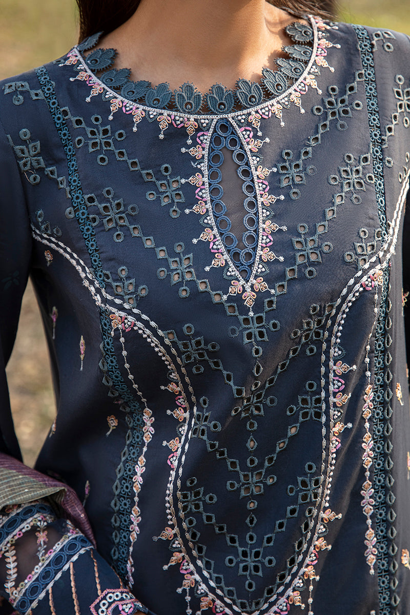 QALAMKAR QLINE-AK-15 SAFLIENI-LAWN COLLECTION'23 - House Of Hania