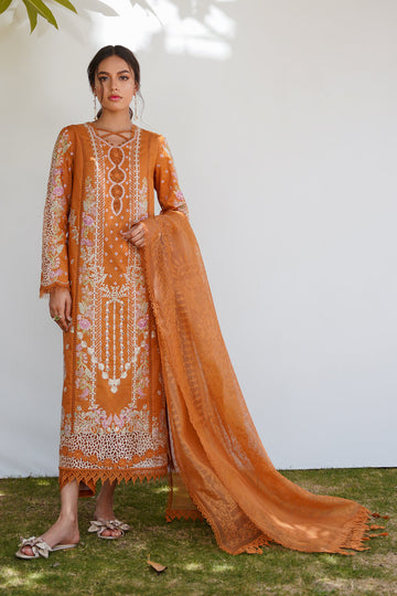 QALAMKAR QLINEKARI-RT-04 ALAINA-LAWN COLLECTION'23 - House Of Hania