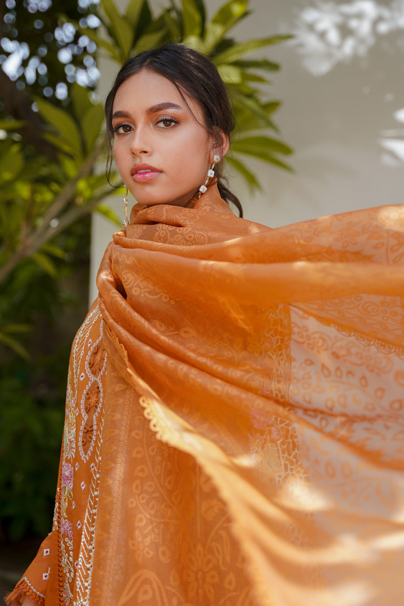 QALAMKAR QLINEKARI-RT-04 ALAINA-LAWN COLLECTION'23 - House Of Hania