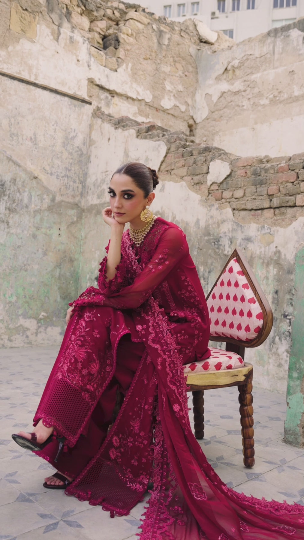 Qalamkar | Chiffon Edit | WC-06 JAYNE - House Of Hania