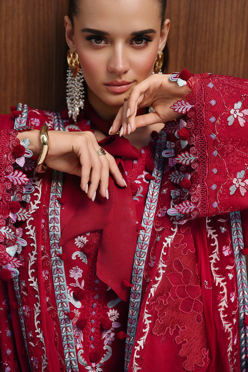 Qalamkar | Chikankari Eid Edit 26 | CM-03 RUBY - House Of Hania