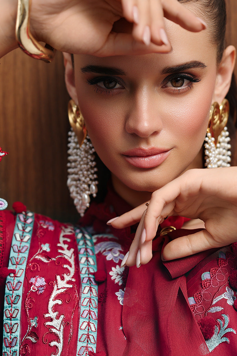 Qalamkar | Chikankari Eid Edit 26 | CM-03 RUBY - House Of Hania